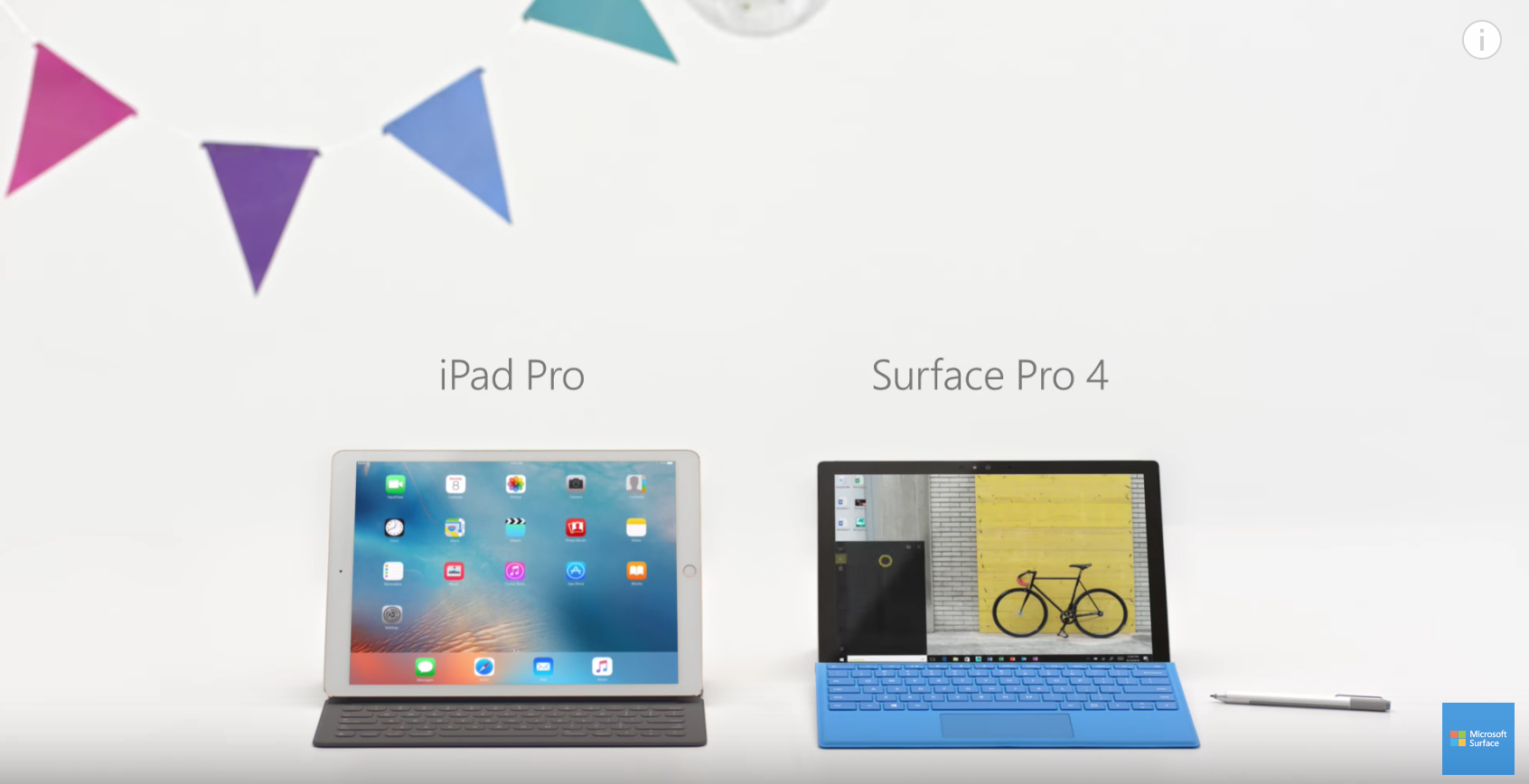 完全にマイクロソフトに馬鹿にされてる？Surface Pro4とiPad Proの比較動画